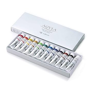 Amazon | クサカベ アキーラ 水性アルキド樹脂絵の具 6号 12色